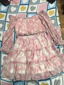 2 piece top and skirt