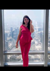 Chic Magenta Peplum cord set