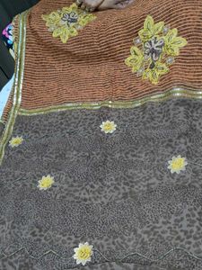 Brown Saree for Special Occasions
