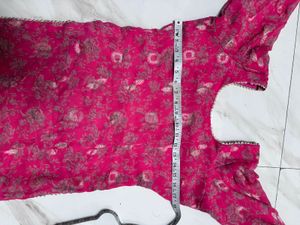 Beautiful Pink Floral Kurta Set