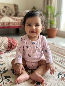 Baby Girl Floral Long Sleeve Bodysuit