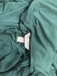 Elegant Green Ruched Midi Dress