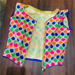 Gujarati Blouse With Front Chain….Navratri Special