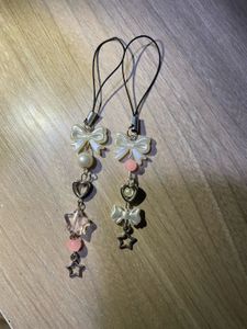 Cute Bow Star Charms Phone Straps