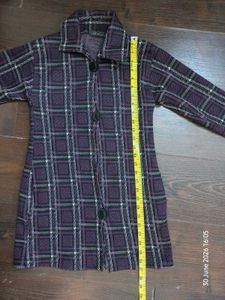 Plaid Button-Up woolen Jacket