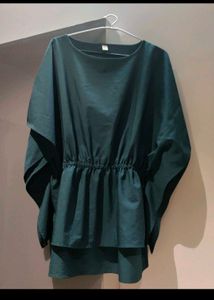 Elegant Teal Batwing Top