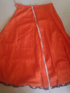 Elegant Orange &amp; Blue Ethnic Kurta Set