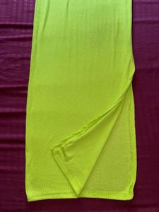 Lime Green Strapless Midi Dress