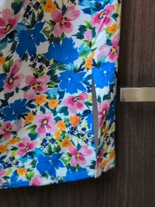 Bohemian Floral Print Mini Skirt