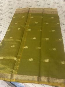 Elegant Olive Green Saree
