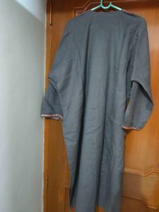 Embroidered Dark Grey Kurta Kasmiri kaftan