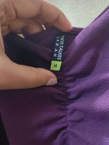 Purple Ruched Spaghetti Strap Dress