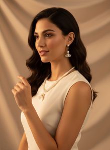 Pearl Necklace and Earring Set