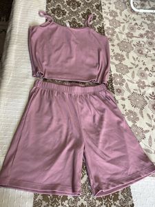 Comfy Ribbed Crop Top &amp; Shorts Set