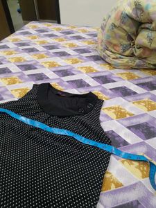 Black &amp; White Polka Dot Top