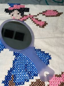 Cute Heart Handle Hand Mirror