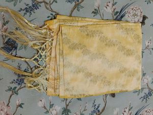 Elegant Yellow Brocade Dupatta