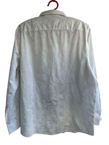 Men's White Textured Dress Shirt