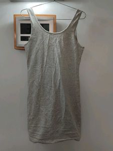 Gray Sleeveless Tank Dress