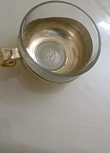 Four golden Glass cups