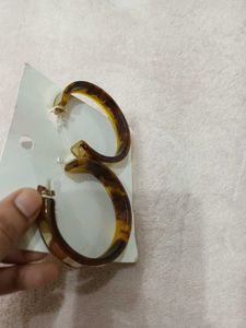 H&amp;M...Tortoise Shell Hoop Earrings