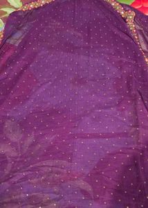 Beautiful Purple Embroidered Dupatta