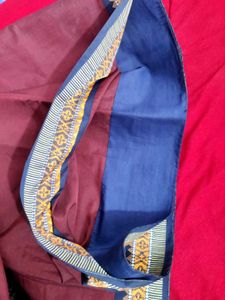 Elegant Maroon Saree With Ethnic Border design ✨✨