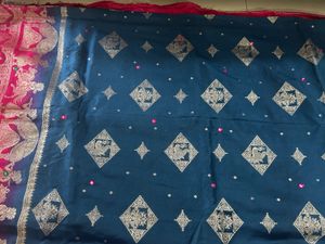 Exquisite Banarasi Silk Saree with blouse peice