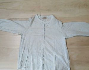 Light Blue Eyelet Kurta