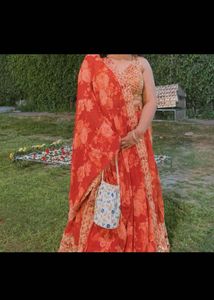 Red Floral Lehenga Choli