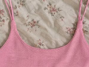 Pink Ribbed Camisole Top