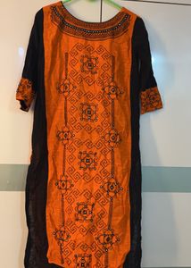 🔥BIG SALE 🔥Brand New Cotton Orange Kurti❤️😍