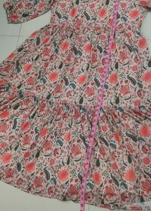 Floral Print Tiered Frock