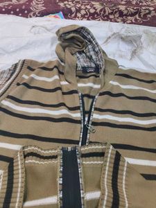 Stylish Striped Zip-Up Hoodie
