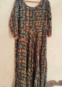 Beautiful Printed Anarkali Gown