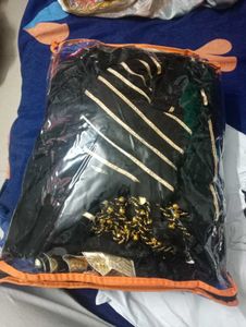 Stylish Black Tiered Lehenga Choli Set