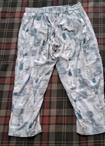 Abstract Print Wide Leg Pants
