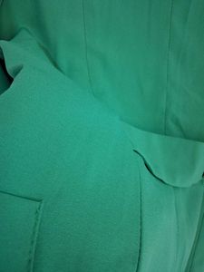 Green Blazer with Printed Cuffs