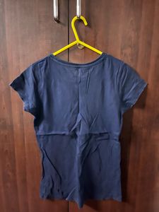 Cute Navy Blue Graphic T-Shirt
