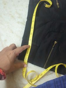 Chic Black Zip Detail Pants
