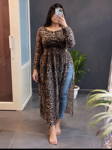 Chic Leopard Print kurta