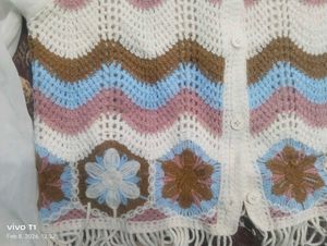 Handmade Crochet Vest with Fringe