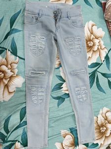 Light Wash Distressed Jeans