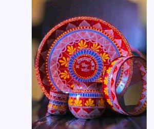 Aipan Art Karwachauth Pooja Set
