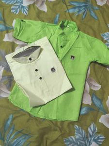 combo offerkids Bright Green Kurta