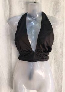 Sexy Halter Neck Black Top