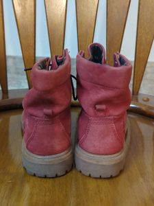 Timberland Red Lace-Up Boots