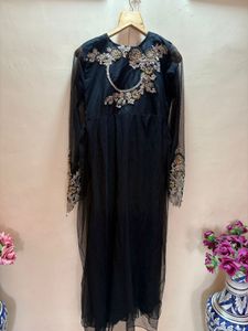 Black designer 56 inch long  Gown