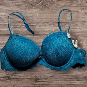 Kiabi luxurious Teal Lace Padded Bra