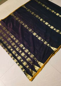 Copy brown colour Banarasi Silk full Zari Saree